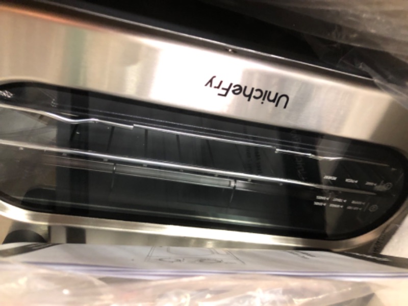 Photo 1 of 16QT Air Fryer Toaster Oven Combo 1800W, Unichefry Countertop Convection Oven Including Toaster, Broil, Air Fry,Timer/Auto Shutoff, 150°-450°F Temp Controls, 15L Capacity, Fit 9 Slices or 12" Pizza