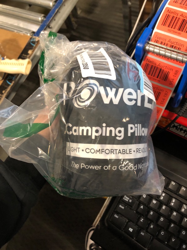 Photo 1 of POWERLIX Travel Camping Pillow - Memory Foam & Inflatable - Removable Machine Washable Cover for Stomach and Side Sleeper, Adults Kids, Outdoor Camping Backpacking Hiking Car Essential Gear