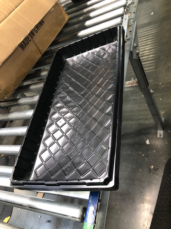 Photo 2 of 10 Plant Growing Trays (No Drain Holes) - 20" x 10" - Perfect Garden Seed Starter Grow Trays: for Seedlings, Indoor Gardening, Growing Microgreens, Wheatgrass & More - Soil or Hydroponic
