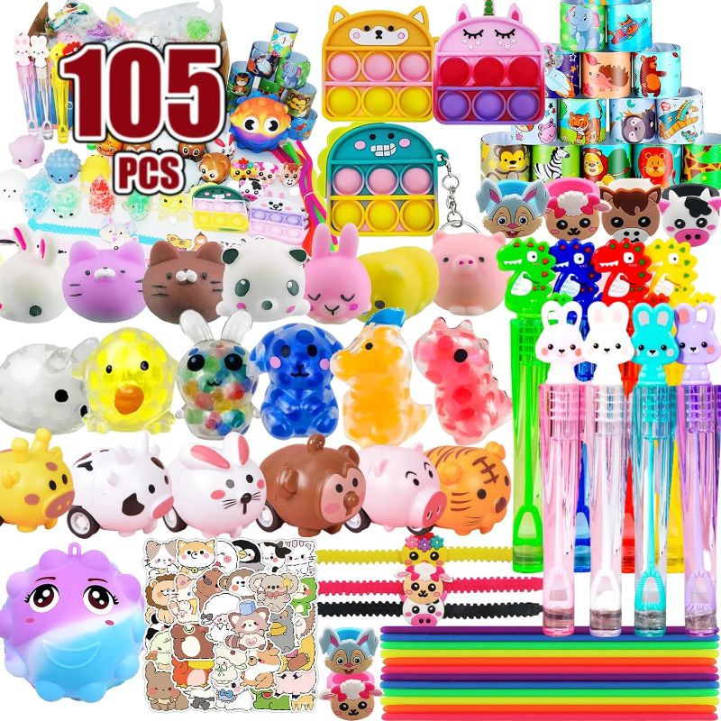 Photo 1 of 105 PCS Assortment Party Favors Toys for kids, Premium Mini Ctue Favors for All Ages kids Grils,Prize Box Toys,Goody Bag Fillers,pinata stuffers,Carnival Prizes for Boys and Girls 4-10