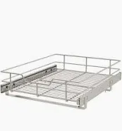 Photo 1 of 1 Tier Wire Basket Pull Out Shelf Drawer Storage Organizer for Kitchen Base Cabinets Chrome-Plating