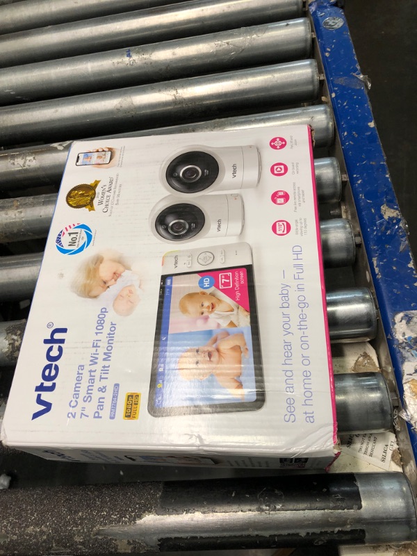 Photo 2 of ***SOLD AS PARTS*** 
VTech RM7764-2HD 1080p Smart WiFi Remote Access 2Camera BabyMonitor, 360° Pan&Tilt, 10X Zoom, 7” 720p HD Display, HD NightVision, Soothing Sounds, 2-Way Talk, Temperature&Motion Detection, iOS&Android 2 Camera