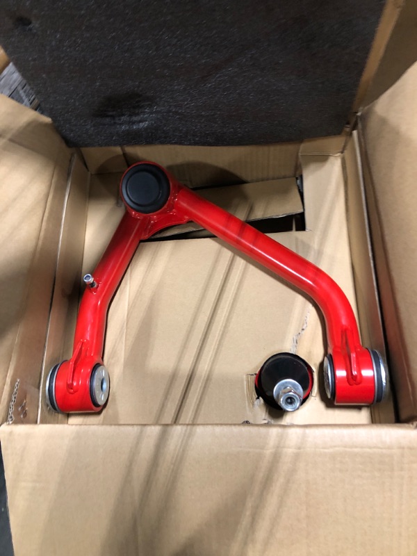 Photo 2 of YIZBAP Front Upper Control Arms with Ball Joint For 2007-2018 Silverado 1500 GMC Sierra 1500, 2-4" Lift Suspension Adjustable Tubular Control Arms For 07-14 Yukon Tahoe Suburban (Red) 2007-2018 Silverado 1500 Sierra 1500