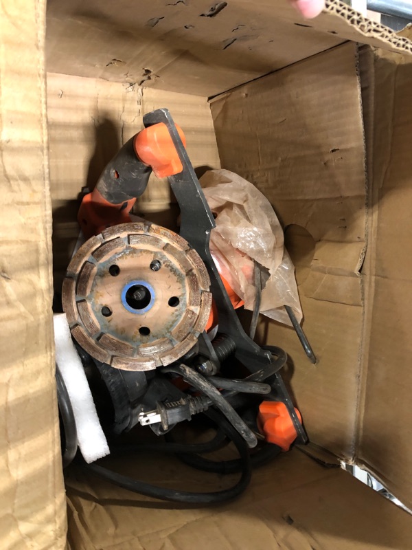 Photo 1 of **FOR PARTS** Concrete Grinder, GJ1251, 5" Low-Vibration Concrete Surfacing Renovation Sander with Dust Extraction Tube, Edging Capacity, 1800W 120V 60Hz