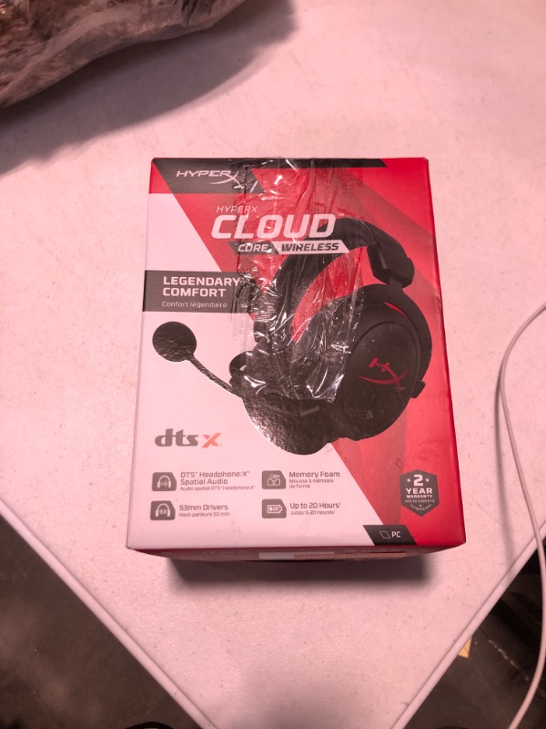 Photo 3 of HyperX Cloud Core – Wireless Gaming Headset for PC, DTS Headphone:X Spatial Audio & SoloCast – USB Condenser Gaming Microphone, for PC, PS4, PS5 and Mac, Tap-to-Mute Sensor, Cardioid Polar