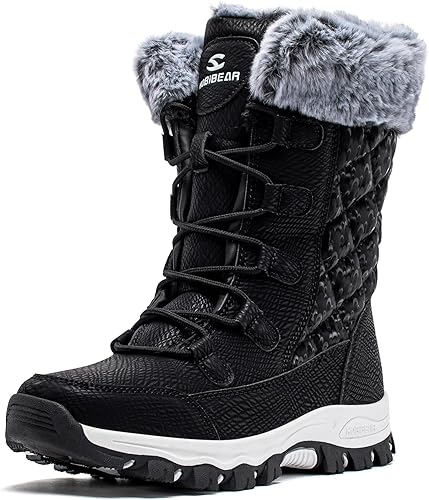 Photo 1 of HOBIBEAR Women's Snow Boots Anti-Slip Waterproof Outdoor Shoes Winter Snow Boots Warm Fur Lined Comfortable Shoes for Women Size 10