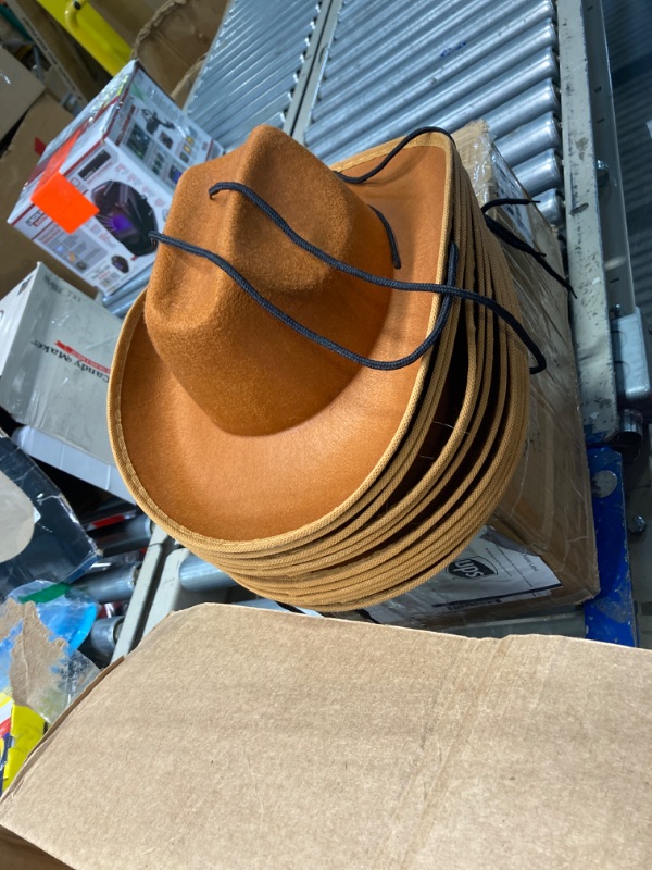 Photo 1 of Unittype 12 Pieces Kids Cowboy Hat Party Bulk Western Cowboy Hat with Cowboy Paisley 
 (NO  Bandana) Birthday Cosplay Party Supplies
