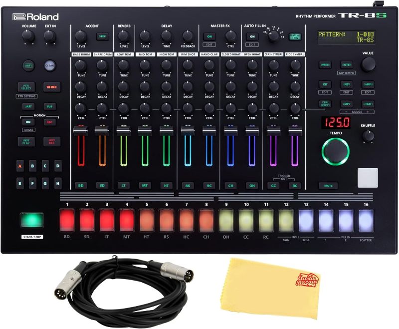 Photo 1 of Roland TR-8S Aria Rhythm Machine Bundle with MIDI Cable and Austin Bazaar Polishing Cloth