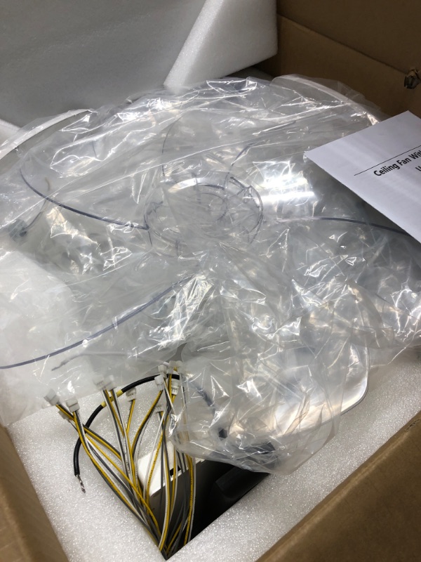 Photo 1 of XIEICS 34.8" Modern Ceiling Fan with Lights Remote Control - Flush Mount Dimmable LED Ceiling Fan Lights & 6 Speeds Bladeless Ceiling Fan with Lights, for Bedroom Living Room (34.8inch, White) White 34.8inch