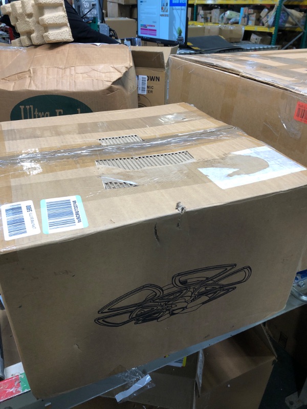 Photo 1 of XIEICS 34.8" Modern Ceiling Fan with Lights Remote Control - Flush Mount Dimmable LED Ceiling Fan Lights & 6 Speeds Bladeless Ceiling Fan with Lights, for Bedroom Living Room (34.8inch, White) White 34.8inch