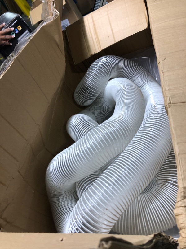 Photo 2 of 4'' x 50' Flexible Dust Collection Hose with Stainless Steel Hose Clamps PVC Clear Vacuum Hose Dust Collection Heavy Duty Pvc Dust Debris And Fume Dust Collection Systems for Woodworking 4 Inch, 50 ft