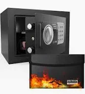 Photo 1 of 17NEF-FP PATRON Safe Box fireproof safe for home documents ?mini safe for money?coin safes with code?fire proof lock box for kids?Wall or Cabinet Safe for personal items?0.236 Cubic Feet Black ** not exact photo** 