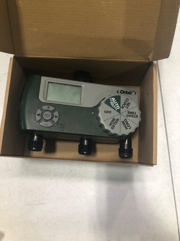 Photo 1 of Orbit 56082 3-Outlet Hose Watering Timer, Green 3 Outlet Timer
