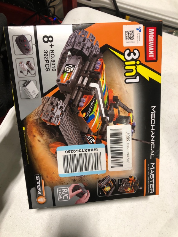 Photo 1 of 3-in-1 STEM Remote Control Building Kits-Tracked Car/Robot/Tank, 2.4Ghz Rechargeable RC Racer Toy Set Gift for 8-12,14 Year Old Boys and Girls, Best Engineering Science Learning Kit for Kids (392pcs)
