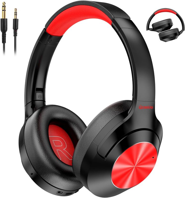 Photo 1 of Active Noise Cancelling Headphones - 100H Playtime Wireless Over Ear Bluetooth Headphones Deep Bass, 40DB Noise Canceling Headphones with Mic,Comfort Fit for Adults Travel/Home/Office