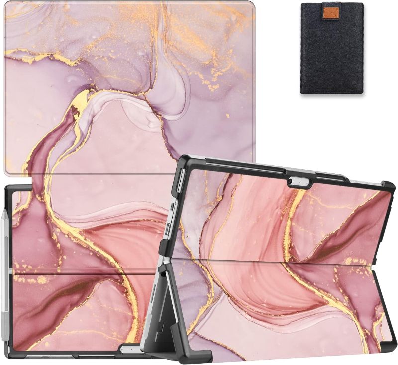 Photo 1 of Case for Microsoft Surface Pro 7 - MAITTAO Surface Pro 7+ Pro 6(2018) Pro 5(2017) Pro 4(2015) 12.3 inch Tablet Case Slim Folio PU Leather Flip Stand Cover Cases with Tablet Sleeve Bag, Art Line face