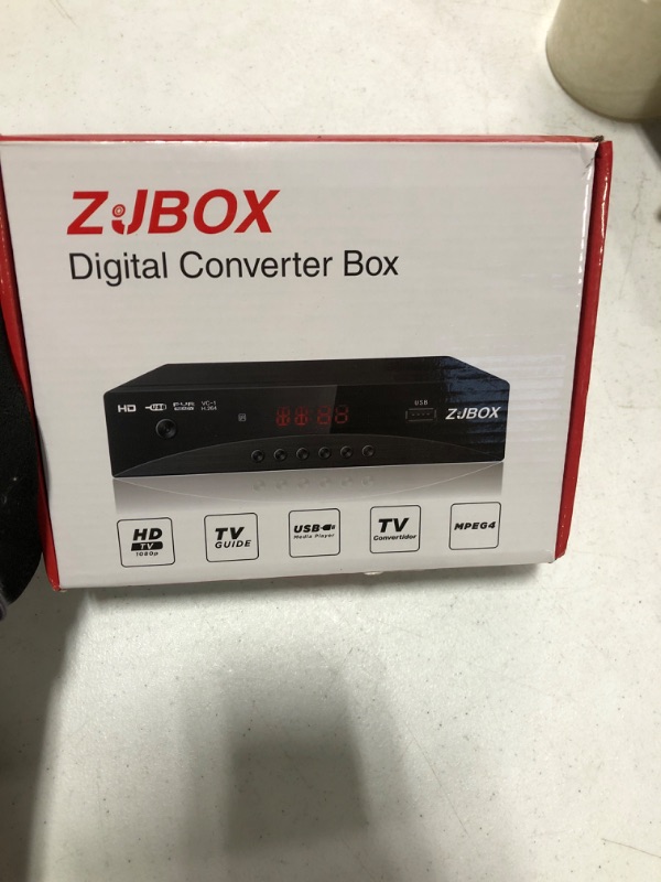 Photo 2 of Digital TV Converter Box, ATSC Cabal Box - ZJBOX for Analog HDTV Live1080P with TV Recording&Playback,HDMI Output,Timer Setting TV Tuner Function Set Top Box Digital Channel Free