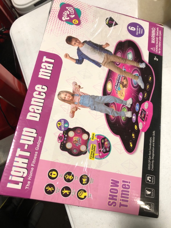 Photo 1 of Dance Mat Toys for 4-12 Year Old Kids, 6 Button Light-up Dancing Challenges Bluetooth Electronic Dance Pad with 6 Game Modes, Birthday/Xmas Gifts for 4-12 Year Old Girls Purple