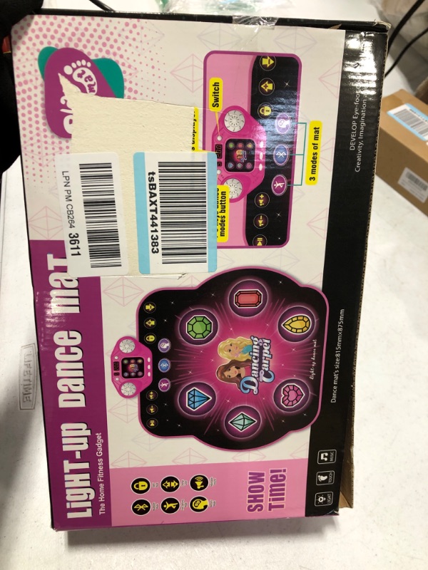 Photo 1 of Dance Mat Toys for 4-12 Year Old Kids, 6 Button Light-up Dancing Challenges Bluetooth Electronic Dance Pad with 6 Game Modes, Birthday/Xmas Gifts for 4-12 Year Old Girls Purple