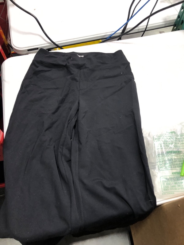 Photo 1 of G4Free Wide Leg Pants for Women Yoga Dress Pants with Pockets High Waist Work Business Casual Sweatpants 29" Inseam X-Large Black
