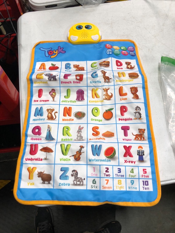 Photo 1 of Electronic Alphabet Wall Chart, Talking ABC, 123s, Music Poster, Interactive Educational Toddler Toy, Gifts for Age 1 2 3 4 5 Year Old Boys Girls, Kids Fun Learning at Daycare, Preschool, Kindergarten