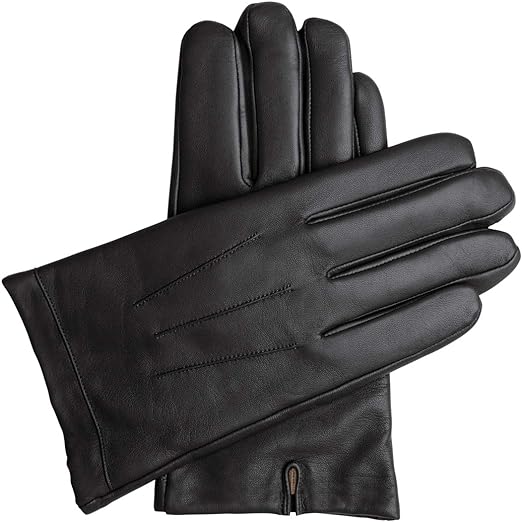 Photo 1 of Classic Leather Cashmere Lined Gloves for Men