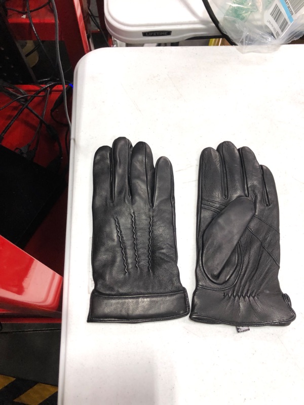 Photo 2 of Classic Leather Cashmere Lined Gloves for Men