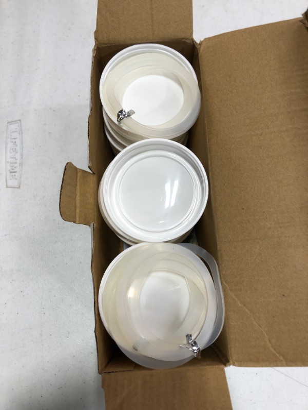 Photo 2 of [18 Pack] Plastic REGULAR Mouth Mason Jar Lids for Ball, Kerr and More - White Plastic Storage Caps for Mason/Canning Jars