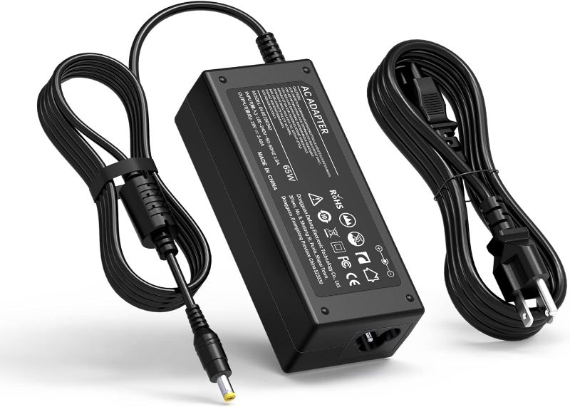 Photo 1 of 19V AC Adapter Power Cord Monitor for Acer LCD H236HL SA230 G276HL S230HL G246HL G206HQL S271HL S240HL G236HL S220HQL S202HL; Aspire E15 N15Q1 N16Q2 E5 E5-575 E5-521 R3 R3-471 Laptop Charger