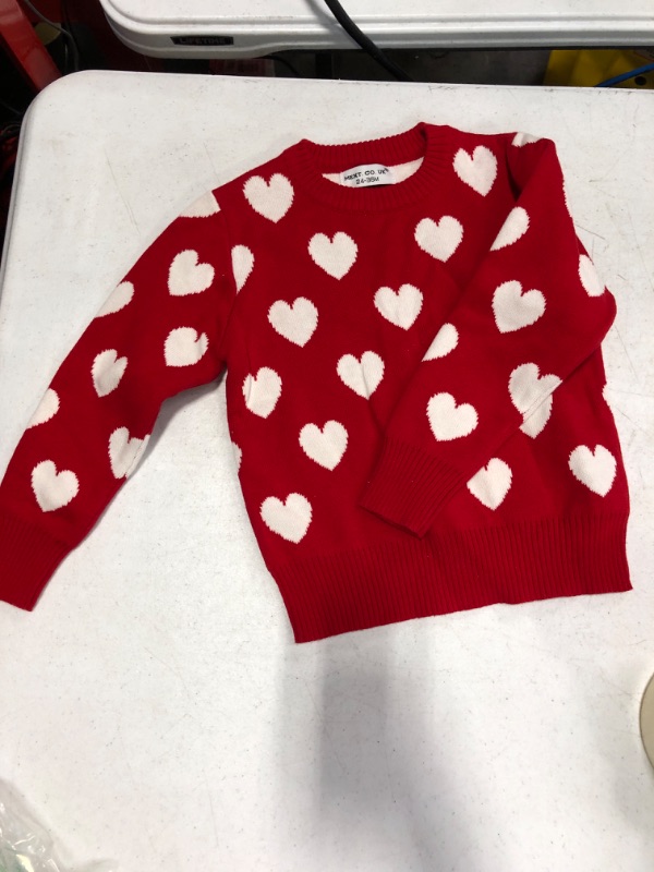 Photo 2 of GRNSHTS Baby Girls Loose Long Sleeve Knit Sweater 6 Years Red1