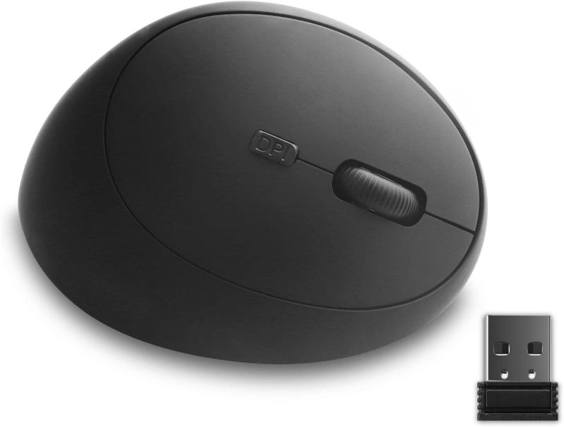 Photo 1 of elec Space Mini Small Wireless Mouse, Vertical Wireless Mouse for Small Hands, Portable Pocket Ergonomic Computer Mouse for Laptop, PC, Computer, Desktop, 4 Buttons-Black