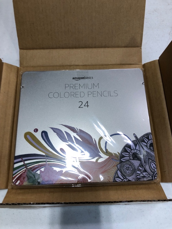 Photo 2 of Amazon Basics Premium Colored Pencils, Soft Core, 24 Count (Pack of 1) 24 Count (Pack of 1) Pencils