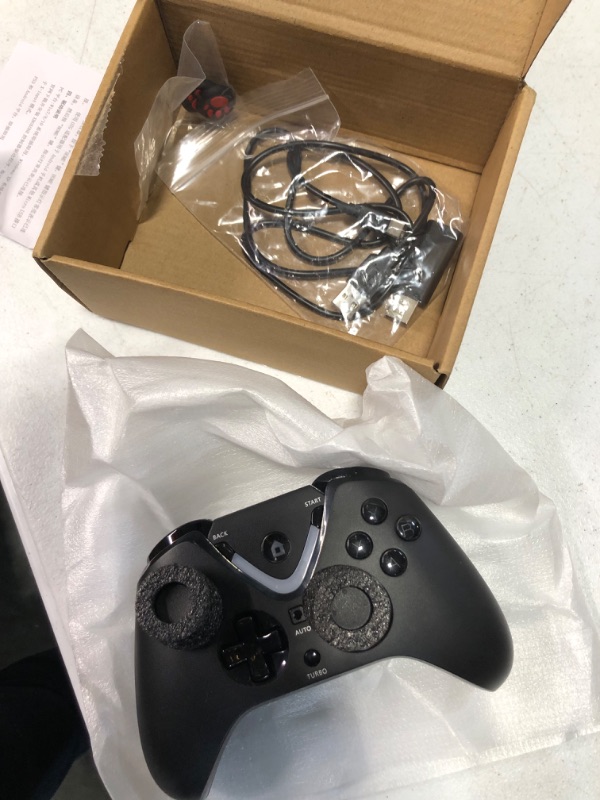 Photo 1 of ROTOMOON Wireless Game Controller with LED Lighting Compatible with Xbox One S/X, Xbox Series S/X Gaming Gamepad, Remote Joypad with 2.4G Wireless Adapter Perfect for FPS Games (Black)