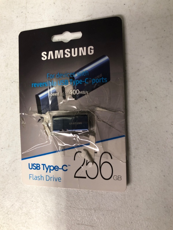 Photo 2 of SAMSUNG Type-C™ USB Flash Drive, 256GB, Transfers 4GB Files in 11 Secs w/Up to 400MB/s 3.13 Read Speeds, Compatible w/USB 3.0/2.0, Waterproof, 2022,Blue 256 GB