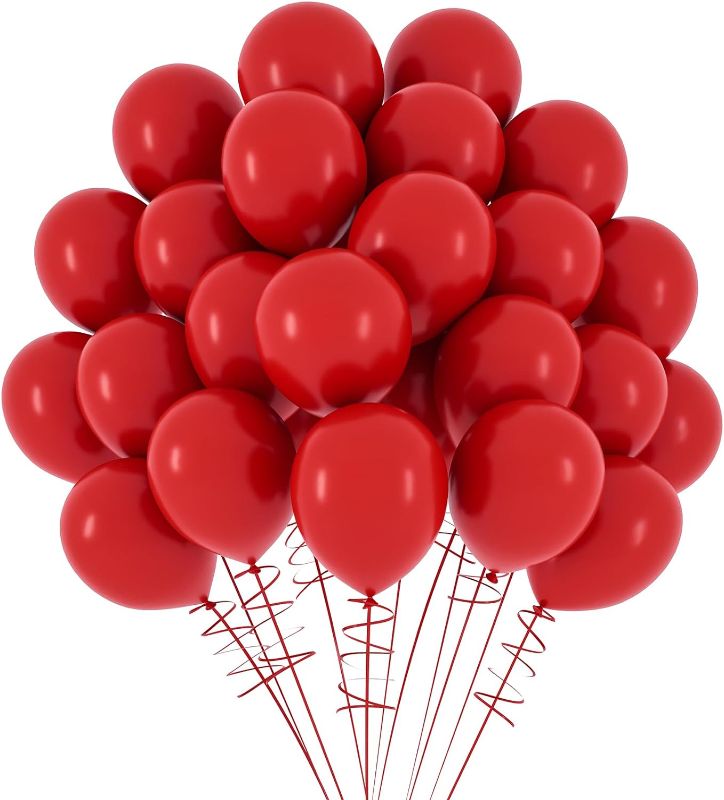 Photo 1 of 
RUBFAC Red Balloons, 70pcs 5 Inch Premium Red Balloons and Ribbon, Thick Latex Balloons for Birthday Wedding Baby Shower Graduation Anniversary Party...