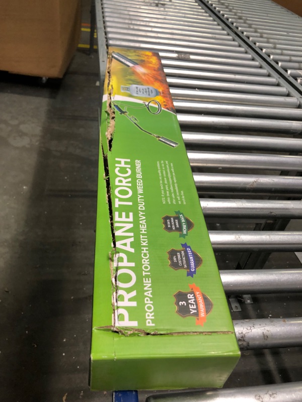 Photo 1 of Torch Propane Burner,Propane Torch High Output 800,000 BTU with 9.8FT Hose,Heavy Duty Blow Torch with Turbo Trigger Push Button Igniter and Adjustable Flame Control Valve(Blue)