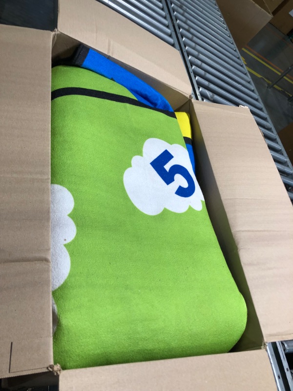 Photo 1 of Timgle ABC Alphabet Number Classroom Rug Early Learning Kids Rug Carpet Educational Kids Carpet Playmat Rug Play Area Non Slip Baby Playroom Mat Oval for Daycare Toddler Room Preschool, 6 x 9 ft