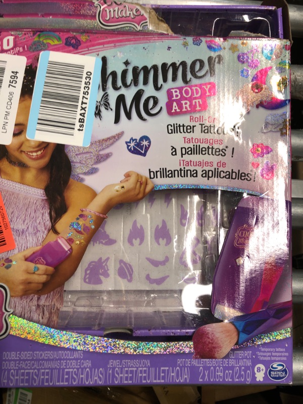 Photo 2 of Cool Maker, Shimmer Me Body Art with Roller, 4 Metallic Foils and 180 Designs, Temporary Tattoo Kids Toys for Ages 8 and up