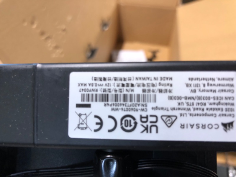 Photo 1 of Corsair iCUE H170i Elite LCD XT Liquid CPU Cooler - IPS LCD Screen - Three AF140 RGB Elite Fans - 420mm Radiator - Fits Intel® LGA 1700, AMD® AM5, and More - Included iCUE Commander CORE - Black ELITE LCD XT 420mm Radiator Black