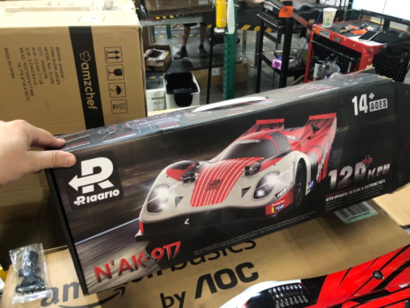 Photo 2 of AMORIL 1:10 Fast Brushless RC Cars,Top Speed 120KM/H Large Remote Control Cars with 6 Lights for Adults,4x4 On-Road Hobby Racing Vechile with Aluminum Shaft, Li-po Battery, Rubber Tire,Oil Shocks,Red
