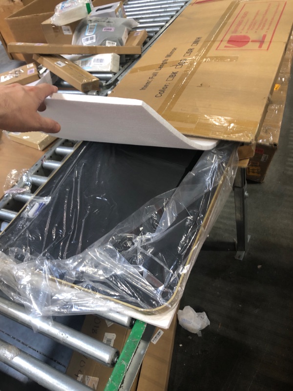 Photo 1 of BEAUTYPEAK GOLD Full Length Mirror, 65"x22" Rounded Corner Floor Mirror Standing Hanging or Leaning Against Wall Dressing Room Mirror Full Length GOLD 64x21