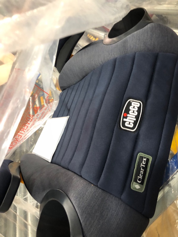 Photo 2 of Chicco GoFit ClearTex Backless Booster Car Seat - Reef | Navy Reef GoFit with ClearTex No Chemicals