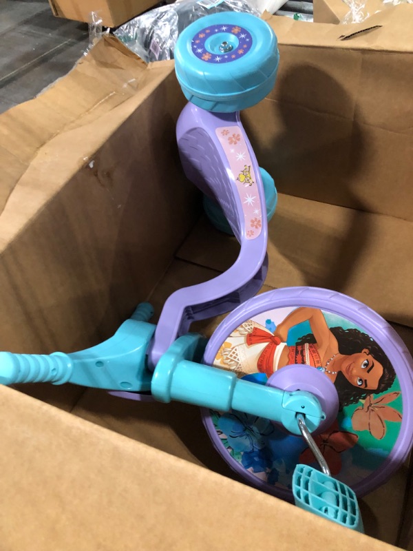 Photo 2 of Fly Wheels Disney Princess Ride-On 10" Tricycle with Sounds - Toddler Bike Trike, Ages 18-36M, for Kids 33”-35” Tall and up to 35 Lbs.