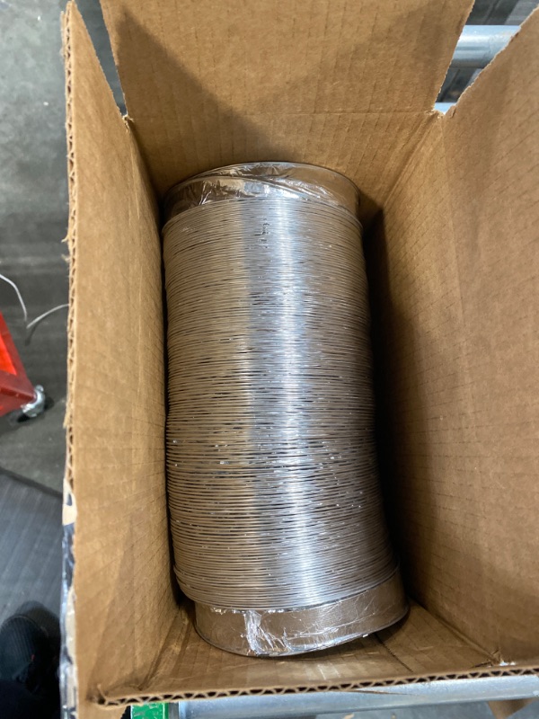 Photo 1 of 5 Inch Dryer Vent Hose, Hon&Guan 5 Inch Flexible Duct 16FT Dryer Vent Hose for Tight Space, Aluminum Dryer Vent Tube Dryer Duct Non-Insulated-with 2 Clamps. 5’‘x 16FT