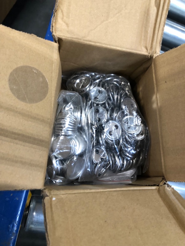 Photo 1 of 300 Sets 25mm Button Parts Button Supplies, 1 inch Blank Button Badge Parts, Round Button Making Supplies, Includes Metal Button Pin Back Cover, Metal Shells, Blank Paper&Clear Film