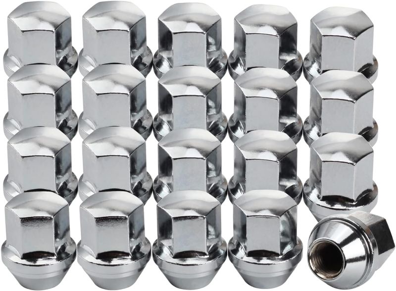 Photo 1 of 14x1.5mm Lug Nuts Replacement for Wrangler Gladiator Grand Cherokee, 20 Pcs 7/8 Hex 1.46 Inch OEM Factory Style Large Acorn Seat Lug Nuts for Ram 1500 2500 Factory Wheels