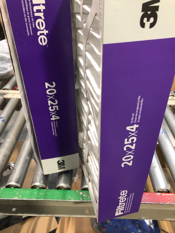 Photo 4 of ***NOT EXACT**Filtrete 20x25x4 Air Filter, MPR 1550, MERV 12, Healthy Living Ultra Allergen Healthy Living 12-Month Deep-Pleated 4-Inch Air Filters, 4 Filters 20x25x4 4-Pack Air Filter