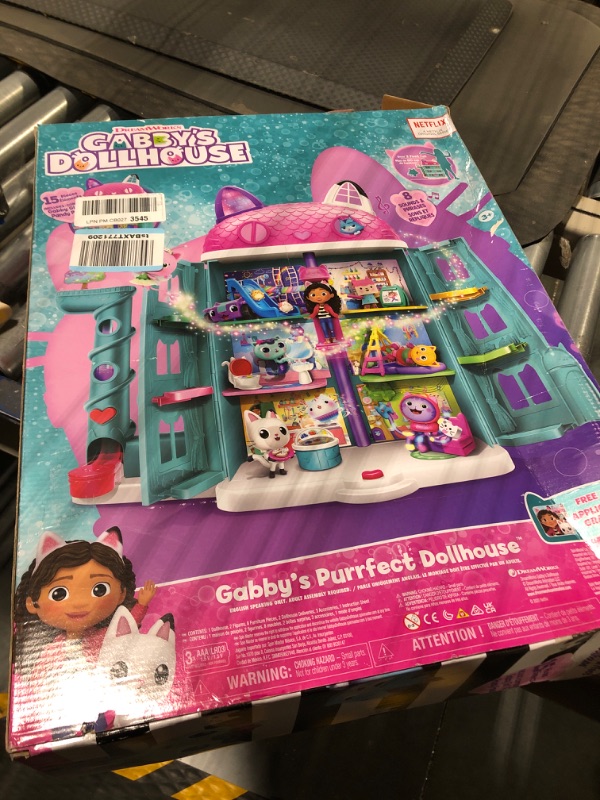 Photo 1 of Gabby’s Dollhouse, Purrfect Dollhouse with 15 Pieces including Toy Figures, Furniture, Accessories and Sounds, Kids Toys for Ages 3 and up
