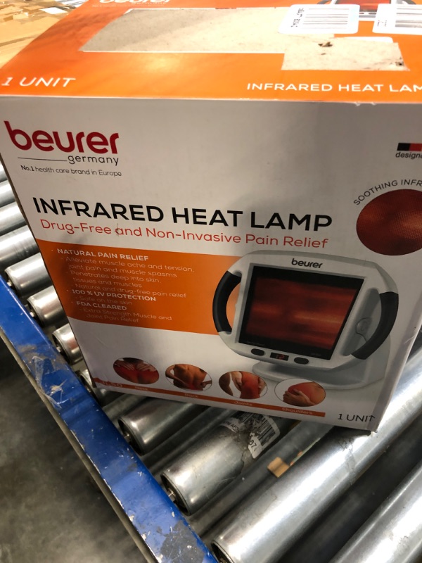 Photo 2 of Beurer IL50 Infrared Heat Lamp, Red Light Heat Device (Portable), for Muscle Pain and Pain Relief, for Cold Relief, Improves Blood Circulation, 300W, Safety-Features