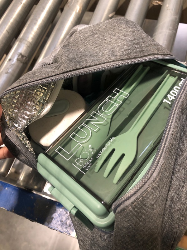 Photo 1 of Lunch Bag for Women & Men Adult Insulated Lunch Box, Small Leakproof Cooler Food Lunch Containers Reusable High Capacity Lunch Tote Bags for Work, Travel, Outdoor (Grey) Gray